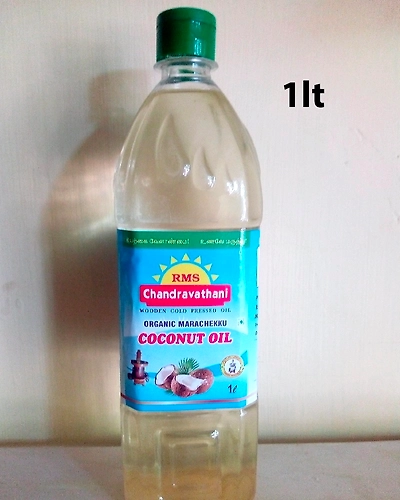 RMS Chandravathani Organic Marachekku Coconut Oil 1lt-WPO2