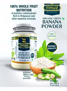 Mawz Organic Green Banana Powder 200g