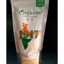 organic 1947 ponni rice 500g