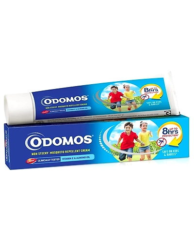 Dabur Odomos Non-Sticky Mosquito Repellent Cream Vitamin E &amp; Almond Oil 100 grams-11520342