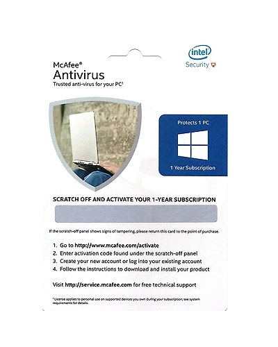 McAfee AntiVirus Anti Virus 22 2022 10 Devices 1 Year Subscription Activation Card-11520362