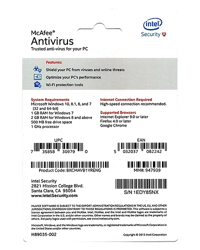 McAfee AntiVirus Anti Virus 22 2022 10 Devices 1 Year Subscription Activation Card-1-1