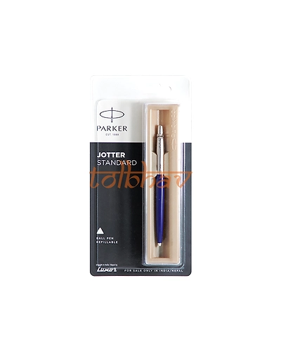 Parker Jotter Standard Chrome Trim Ball Pen Blue-12238786