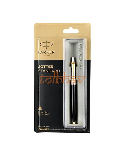 Parker Jotter Standard Gold Trim Ball Pen Black-12238820