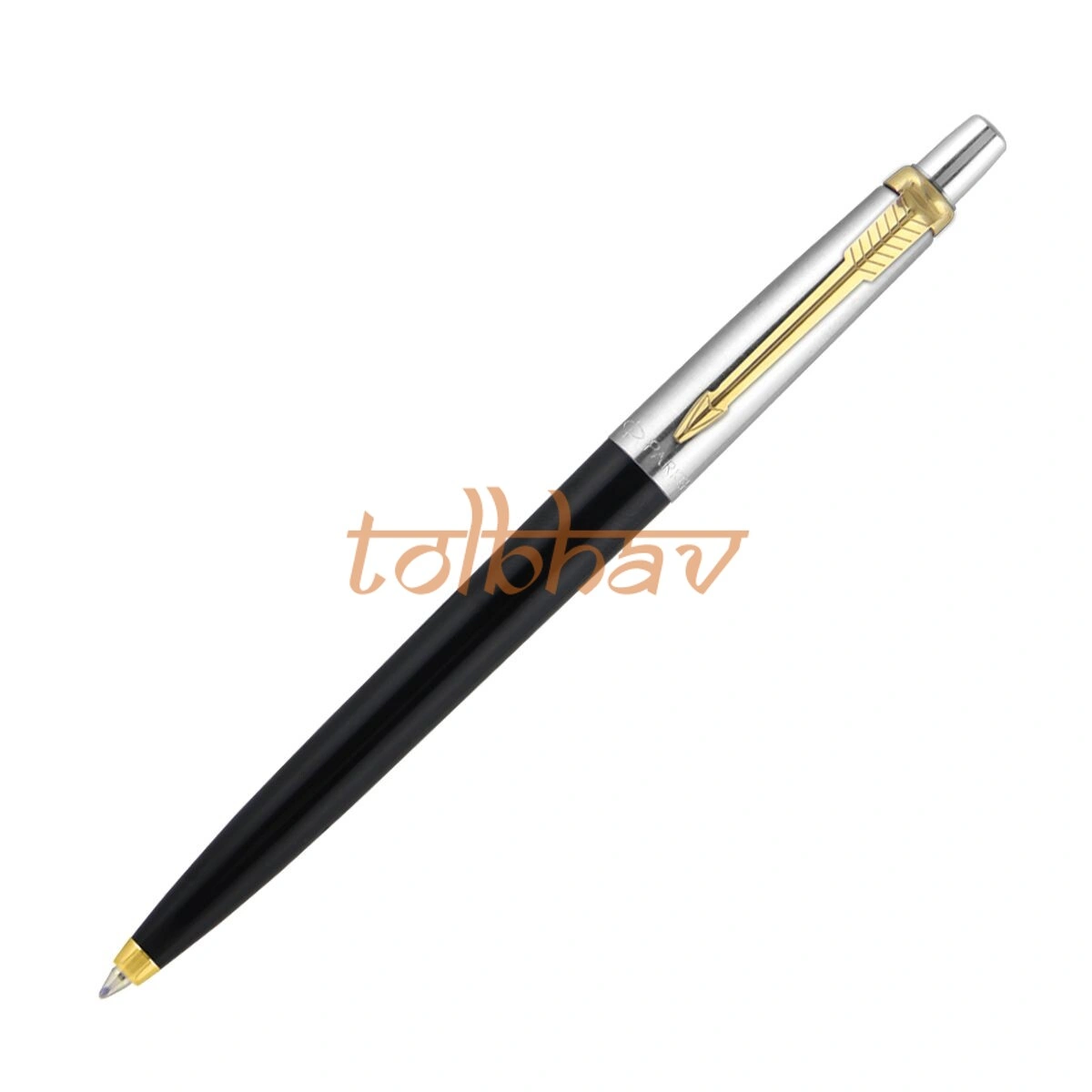 Parker Jotter Standard Gold Trim Ball Pen Black-1