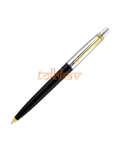 Parker Jotter Standard Gold Trim Ball Pen Black-1