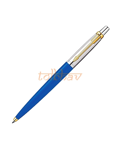 Parker Jotter Standard Gold Trim Ball Pen Blue-1