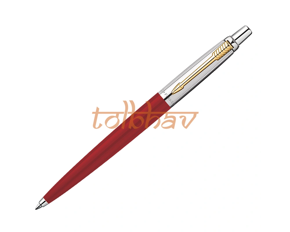 Parker Jotter Standard Gold Trim Ball Pen Red-1