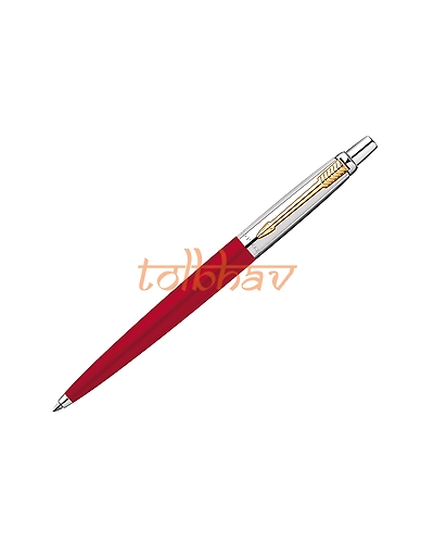 Parker Jotter Standard Gold Trim Ball Pen Red-1