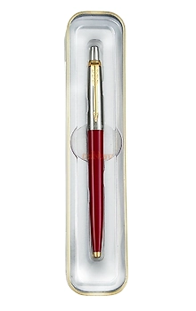 Parker Jotter Standard Gold Trim Ball Pen Red