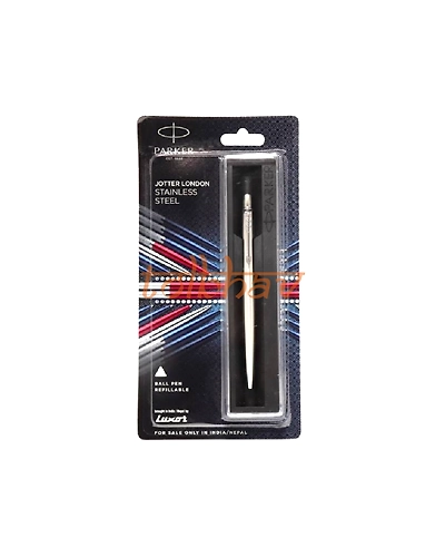 Parker Jotter London Stainless Steel Chrome Trim Ball Pen-12242454