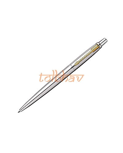 Parker Jotter London Stainless Steel Gold Trim Ball Pen-1