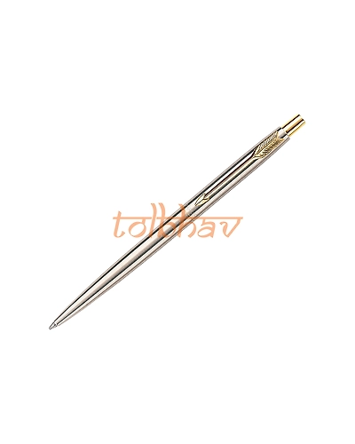 Parker Classic Stainless Steel Gold Trim Ball Pen-1