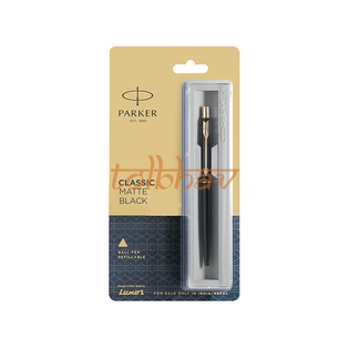 Parker Classic Matte Black Gold Trim Ball Pen