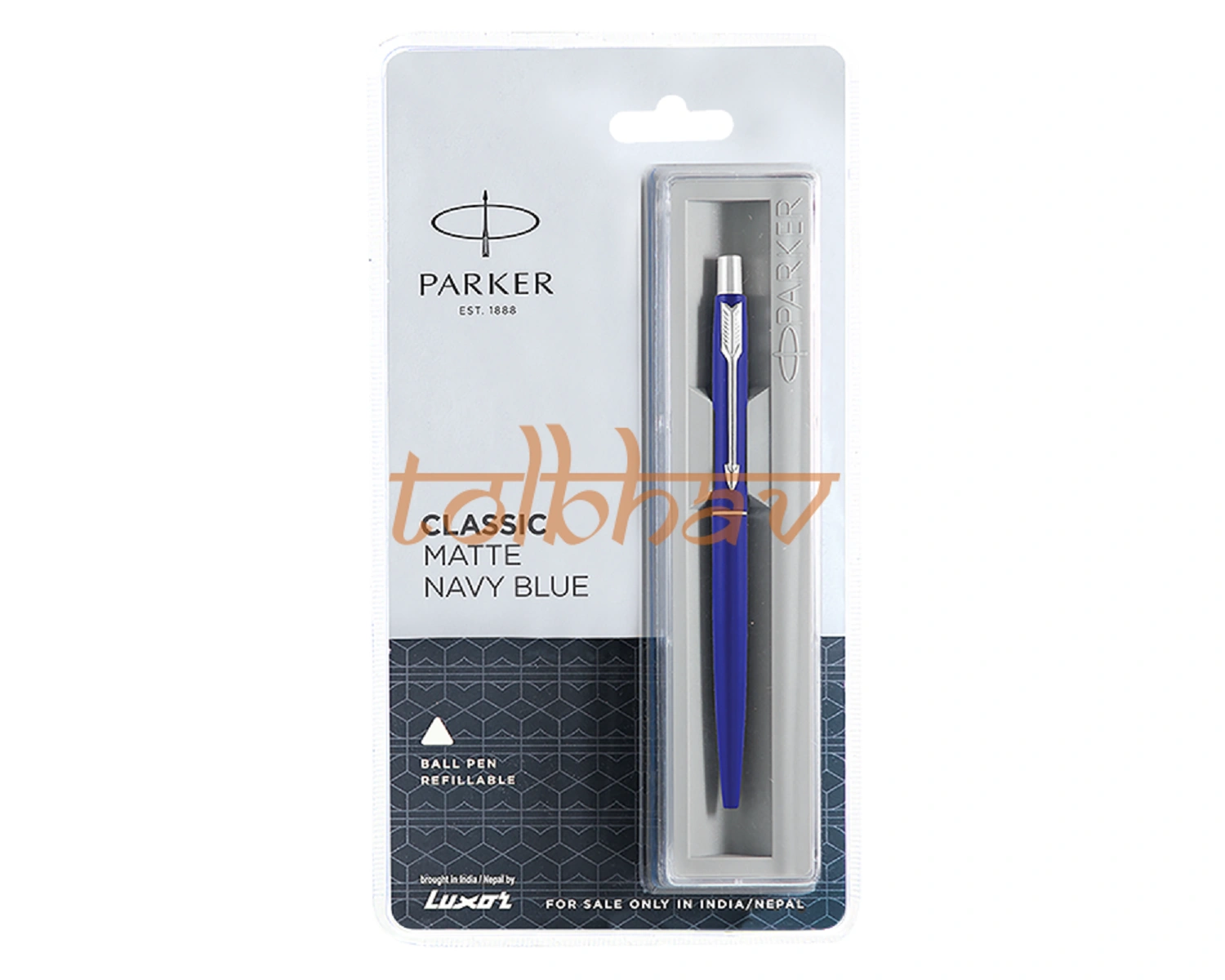Parker Classic Matte Navy Blue Chrome Trim Ball Pen-12247456