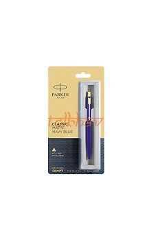 Parker Classic Matte Navy Blue Gold Trim Ball Pen