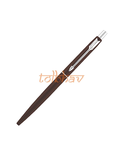 Parker Classic Matte Brown Chrome Trim Ball Pen-1