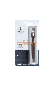 Parker Classic Matte Brown Chrome Trim Ball Pen