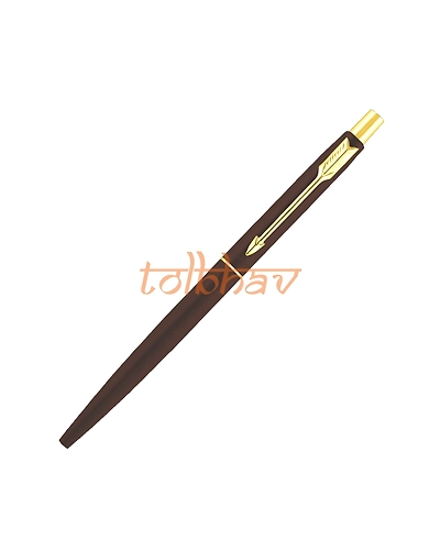 Parker Classic Matte Brown Gold Trim Ball Pen-1