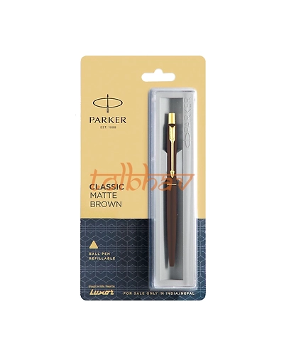 Parker Classic Matte Brown Gold Trim Ball Pen-12247536