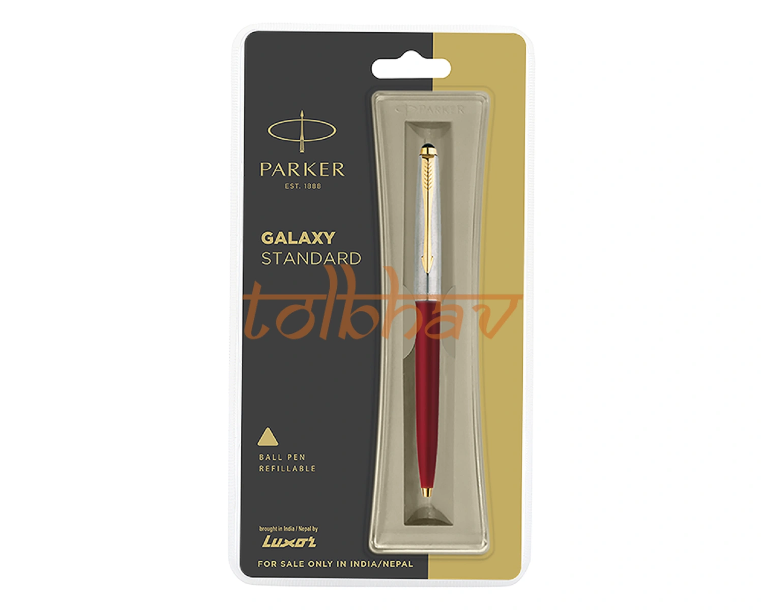 Parker Galaxy Standard Gold Trim Ball Pen Red-12247648