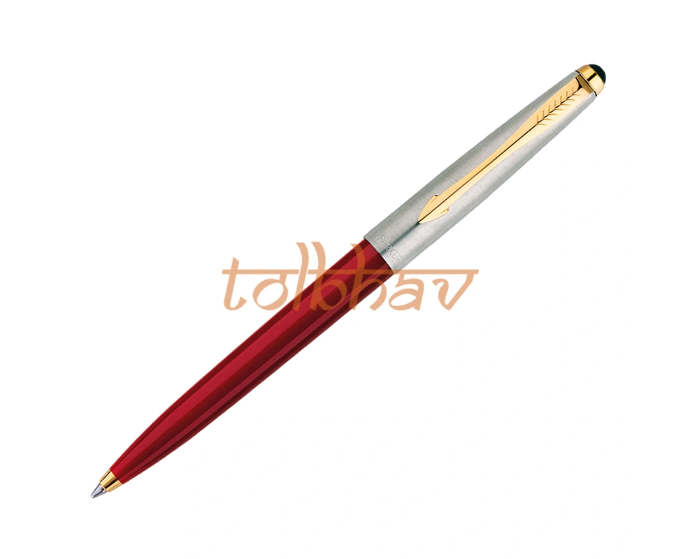 Parker Galaxy Standard Gold Trim Ball Pen Red-1