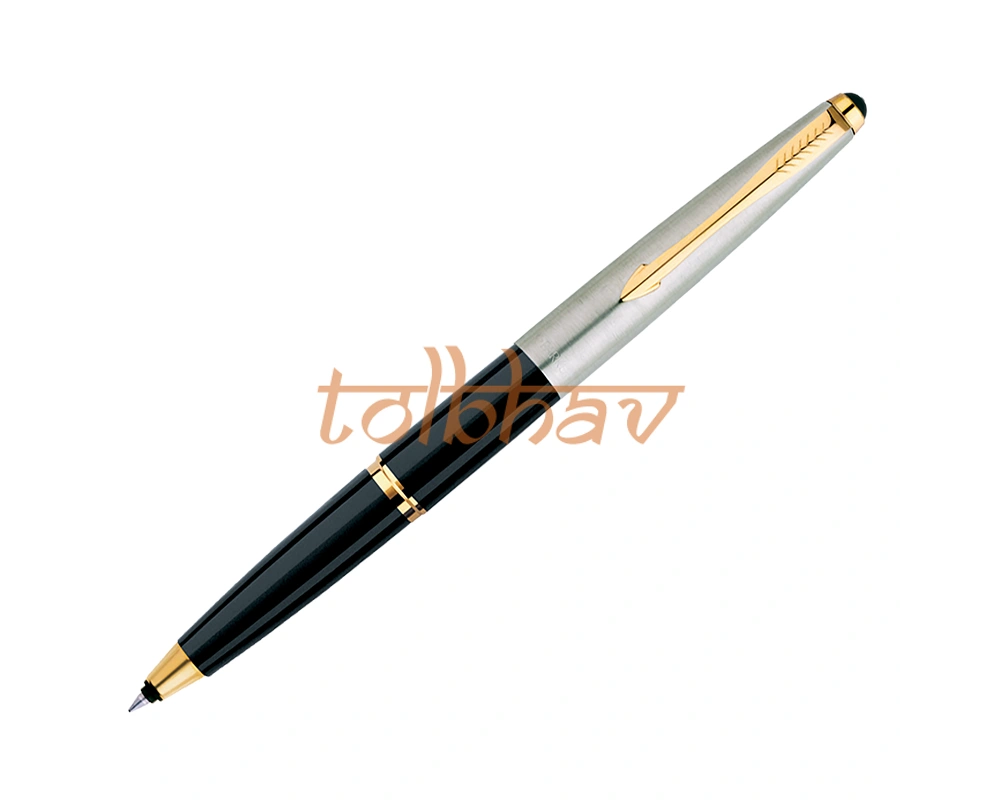 Parker Galaxy Standard Gold Trim Roller Ball Pen Black-1