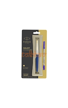 Parker Galaxy Standard Gold Trim Roller Ball Pen Blue