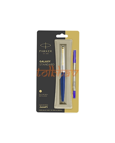 Parker Galaxy Standard Gold Trim Roller Ball Pen Blue-12247654