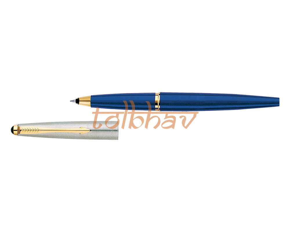Parker Galaxy Standard Gold Trim Roller Ball Pen Blue-5