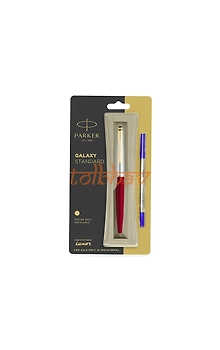 Parker Galaxy Standard Gold Trim Roller Ball Pen Red