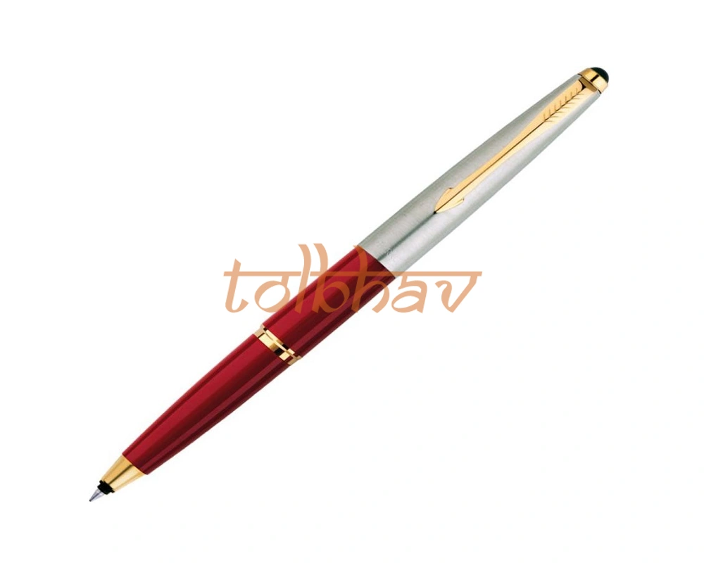 Parker Galaxy Standard Gold Trim Roller Ball Pen Red-1