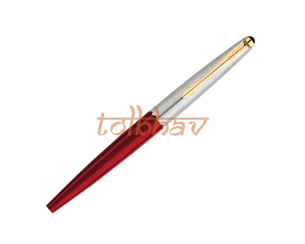 Parker Galaxy Standard Gold Trim Roller Ball Pen Red-2