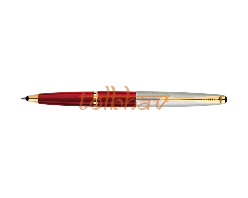 Parker Galaxy Standard Gold Trim Roller Ball Pen Red-3