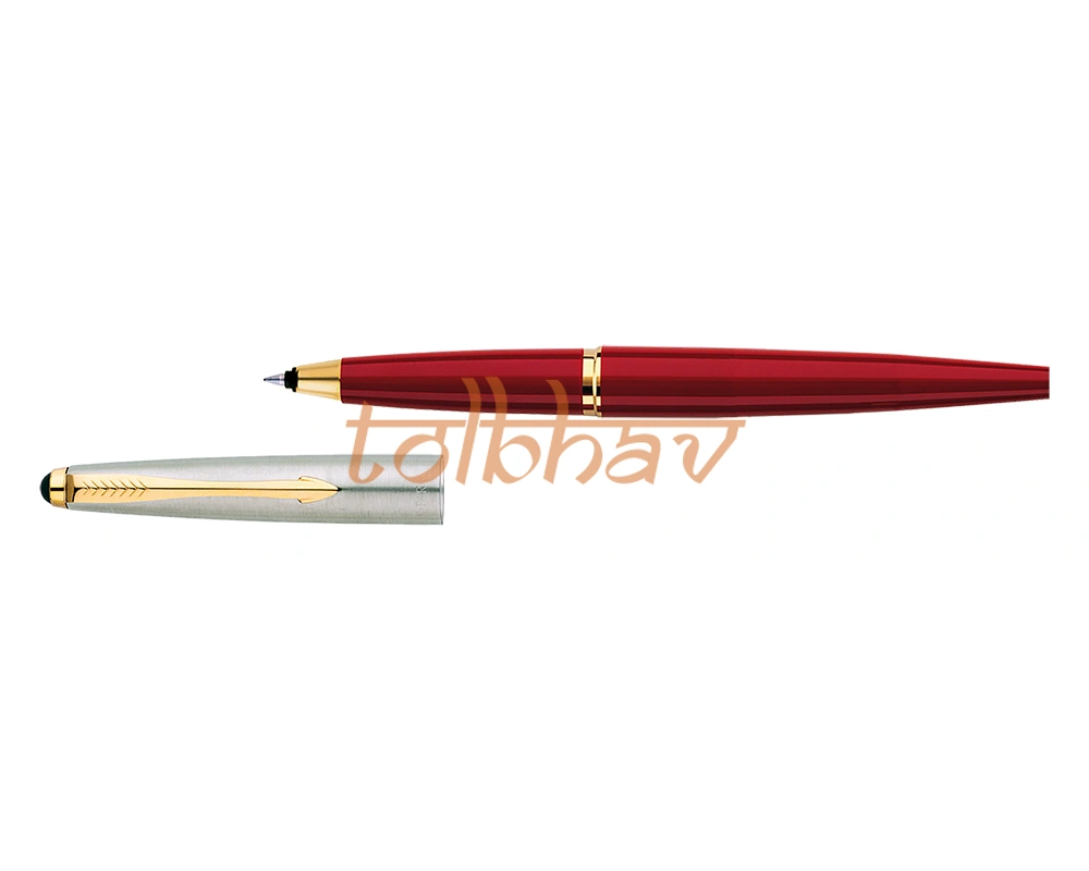 Parker Galaxy Standard Gold Trim Roller Ball Pen Red-5