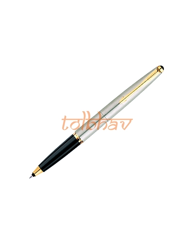 Parker Galaxy Stainless Steel Gold Trim Roller Ball Pen-1