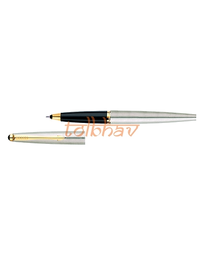 Parker Galaxy Stainless Steel Gold Trim Roller Ball Pen-5