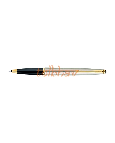 Parker Galaxy Stainless Steel Gold Trim Roller Ball Pen-3