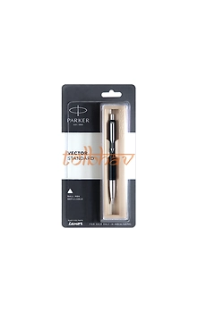 Parker Vector Standard Chrome Trim Ball Pen Black