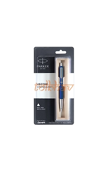 Parker Vector Standard Chrome Trim Ball Pen Blue