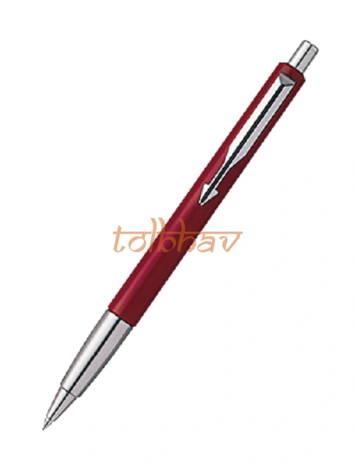 Parker Vector Standard Chrome Trim Ball Pen Red-1
