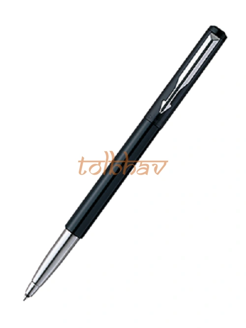 Parker Vector Standard Chrome Trim Roller Ball Pen Black-1