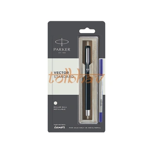 Parker Vector Standard Chrome Trim Roller Ball Pen Black