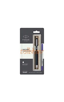 Parker Vector Standard Chrome Trim Roller Ball Pen Black