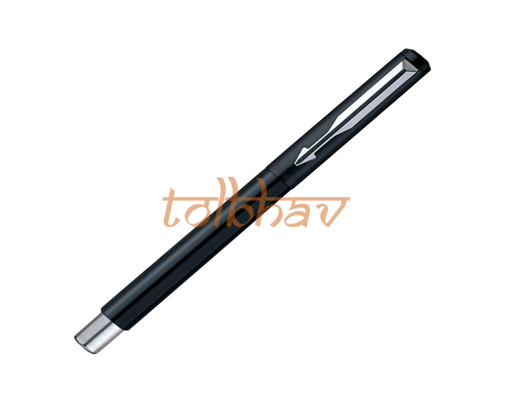 Parker Vector Standard Chrome Trim Roller Ball Pen Black-2