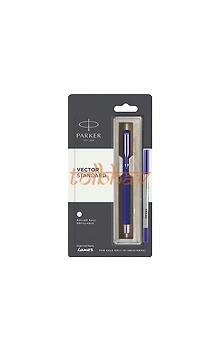Parker Vector Standard Chrome Trim Roller Ball Pen Blue
