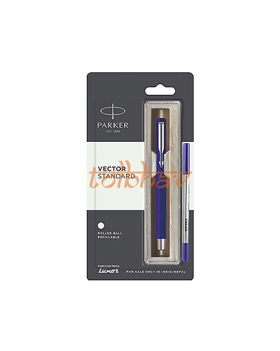 Parker Vector Standard Chrome Trim Roller Ball Pen Blue-12248640