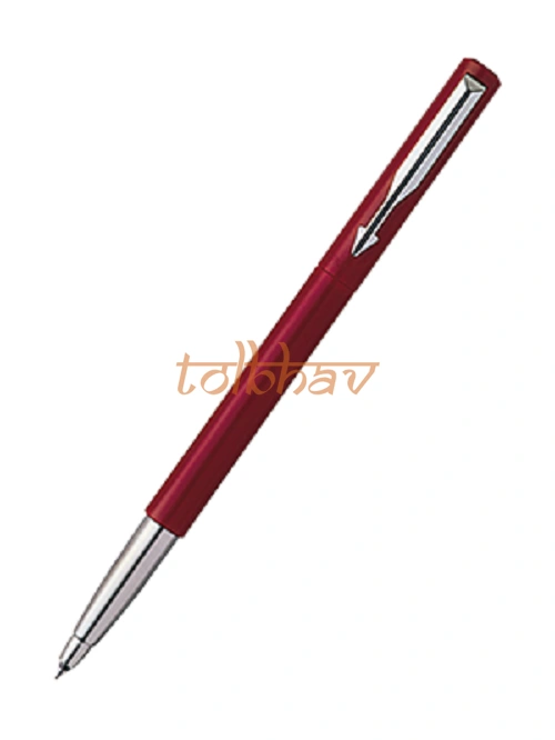 Parker Vector Standard Chrome Trim Roller Ball Pen Red-1