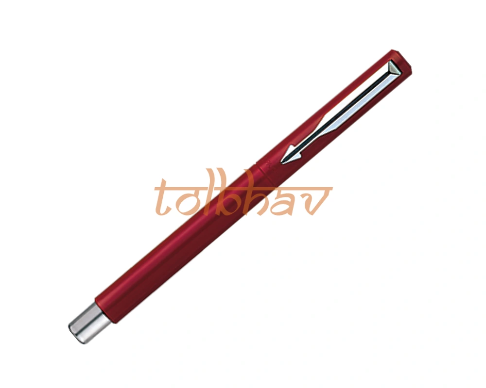 Parker Vector Standard Chrome Trim Roller Ball Pen Red-2