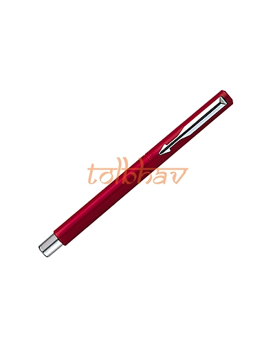 Parker Vector Standard Chrome Trim Roller Ball Pen Red-2